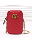 Gucci GG Marmont Mini Bag 598597 Red 2019