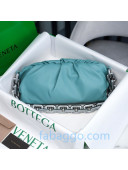 Bottega Veneta The Chain Pouch Shoulder Bag with Square Ring Chain Strap Blue Seafoam/Silver 2020