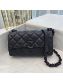 Chanel Matte Grained Calfskin Small Flap Bag AS2302 All Black 2020 TOP