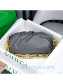 Bottega Veneta The Chain Pouch Shoulder Bag with Square Ring Chain Strap Grey/Gold 2020