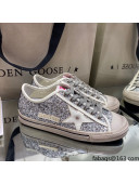 Golden Goose V-Star Sneakers In Silver Glitter 2021