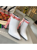 Louis Vuitton Crafty and Calfskin Short Boots with Top Buckle White/Red 2020