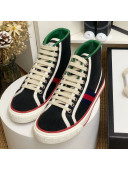Gucci Tennis 1977 High Top Sneakers in Black Canvas 2020 (For Women and Men)