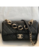 Chanel Quilted Lambskin Large Flap Bag with Resin Chain AS1354 Black 2019