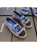 Chanel CC Weave Geometric Espadrilles Blue/White/Black 2019