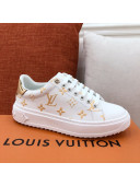 Louis Vuitton Time Out Sneakers in Gold Metallic Monogram Leather 2021
