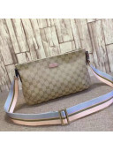 Gucci GG Canvas Web Medium Shoulder Bag 189749 Light Beige 2021