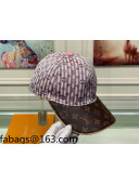 Louis Vuitton Monogram Striped Canvas Baseball Hat Pink/Brown 2021