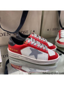 Golden Goose Stardan Sneakers in White Mesh and Red Leather 2021