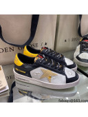 Golden Goose Stardan Sneakers in Black/Yellow Leather and White Mesh 2021