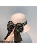 Chanel Wool Bow Bucket Hat Nude 2021 110466