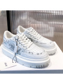 Dior Addict Sneakers in Grey Toile de Jouy Technical Fabric 2021