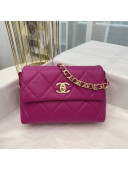 Chanel Quilted Lambskin Small Flap Bag AS2299 Purple 2020 TOP
