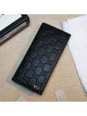 Gucci GG leather Billfold Long Wallet 473920 Black 2021