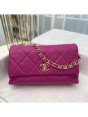 Chanel Quilted Lambskin Flap Bag AS2300 Purple 2020 TOP