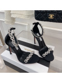 Aquazzura Chain High Heel Sandals 9cm Black 2022