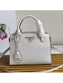 Prada Saffiano Leather Kristen Handbag 1BA297 White 2021