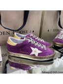 Golden Goose Super-Star Sneakers in Purple Suede with White Star 2021