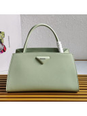 Prada Brushed Leather Handbag 1BA327 Green 2021