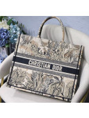 Dior Large Book Tote Bag in Daffodil Embroidered Canvas 2019