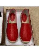 Gucci Signature GG Leather Espadrilles Red 2019
