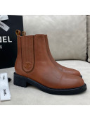 Chanel Calfskin Short Boots 405 Brown/Black 2020