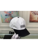 Chanel Canvas Baseball Hat White/Black 2021 21