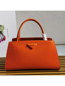 Prada Brushed Leather Handbag 1BA327 Coral Pink 2021