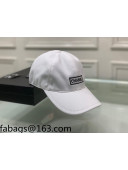 Chanel Canvas Baseball Hat White 2021 22