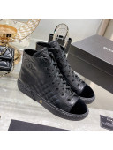Chanel Leather High-Top Sneakers Black 2021 111715