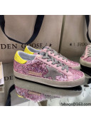 Golden Goose Super-Star Sneakers in Pink Sequins with Grey Star 2021