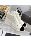 Chanel Leather High-Top Sneakers White 2021 111716