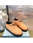 Prada Padded Nylon Fabric Slip-on Shoes Apricot 2021