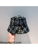 Chanel Tweed Bucket Hat Black/Blue 2021