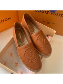 Louis Vuitton Leather LV Circle Starboard Flat Espadrille Brown 2020