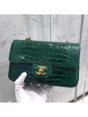 Chanel Alligator Skin Mini Flap Bag Green 