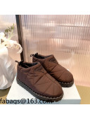 Prada Padded Nylon Fabric Slip-on Shoes Brown 2021
