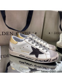Golden Goose Super-Star Sneakers in White Leather and Black Star 2021