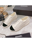 Chanel Leather Low-Top Sneakers White 2021 111720