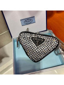 Prada Satin Mini pouch with Crystals 1NR005 2022