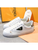 Fendi Bag Bugs Eyes and Leopard Sneaker White/Black 2018