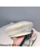Chanel Tweed Beret Hat White 2021 08