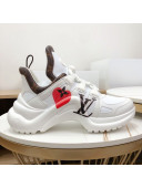 Louis Vuitton LV Archlight Leather Sneakers White/Red 298 2020