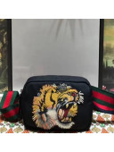 Gucci Mini Shoulder Bag With Panther Face Appliqué 523323 2018