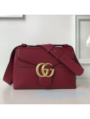Gucci GG Marmont Leather Shoulder Bag 401173 Burgundy 2021