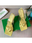 Bottega Veneta Stretch Strap Thong Sandals 9cm Yellow 2021