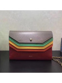 Gucci Rainbow Leather Shoulder Bag With Chain 2017