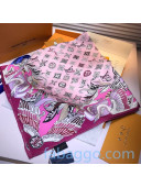 Louis Vuitton Innocence Silk Square Scarf 90x90 M71461 Pink 2020