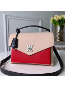 Louis Vuitton Mylockme Schoolbag Shaped Top Handle Bag M53891 Beige/Red/Black 2020