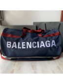 Balenciaga Fabric Travel Top Handle Bag Blue 2019